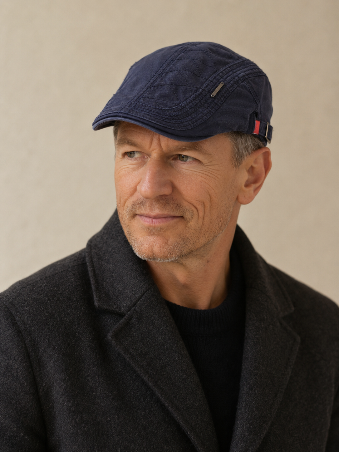 Quilted Cotton Flat Cap